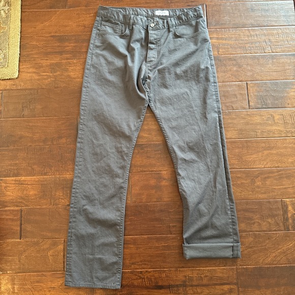 Gustin Caual Pants Button Fly 5 Pocket Size 40 Gray Straight Leg Made USA - Picture 4 of 10